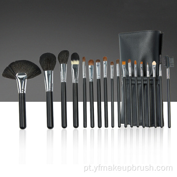 28 pcs pincéis de maquiagem definir conjunto de escova de madeira sintética